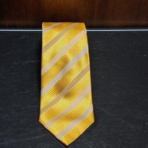 Shiny Yellow Calvin Klein Tie 100% Silk